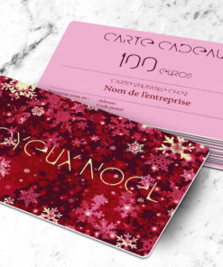Carte cadeau plastique à imprimer flake rouge