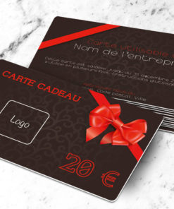 Carte cadeau plastique à imprimer neutra marron