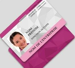 Impression badge professionnel plastique pvc perforation oblongue paysage cardzprinter