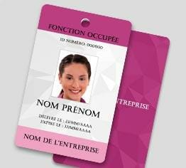 Impression badge professionnel plastique pvc perforation ronde portrait cardzprinter