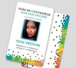 Impression badge professionnel plastique pvc standard portrait cardzprinter