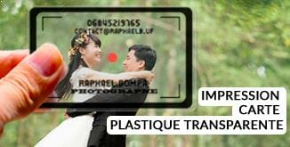 Impression carte plastique pvc transparente personnalisable cardzprinter