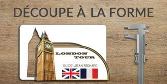 Impression de carte pvc avec service de découpe à la forme via l'imprimeur cardzprinter