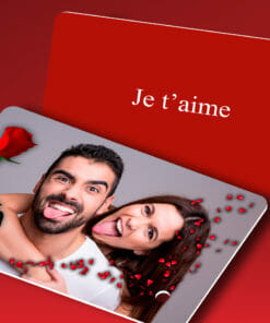 Impression carte Saint Valentin Rosea Perforée