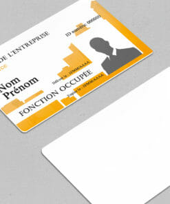 Badge professionnel nominatif Aedificium Orange