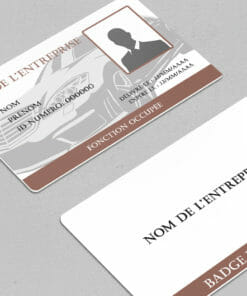 Badge professionnel nominatif Agitator Marron