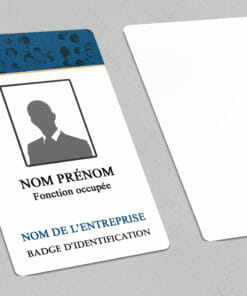 Badge professionnel nominatif Portrait Disiungitur Bleu