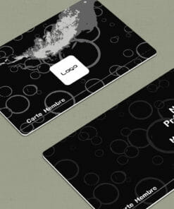 Carte membre plastique Natantes noire 2