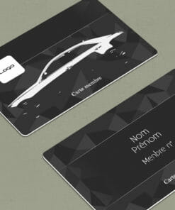 Carte membre plastique Raeda noire 2