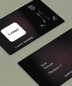 Carte membre plastique Redemptore noire 2