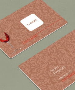 Carte membre plastique Vinum beige 2