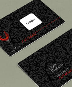 Carte membre plastique Vinum noire 2