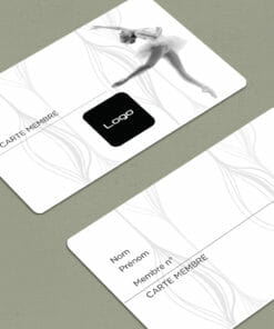 Carte membre plastique Choro blanche 2