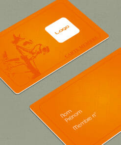 Carte membre plastique Equestri orange 2