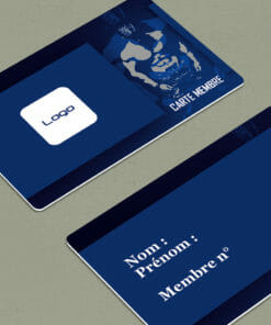 Carte d'adhérent plastique Fortis bleu 2