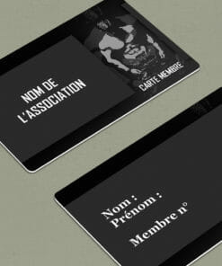 Carte d'adhérent plastique Fortis grise