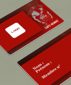 Carte d'adhérent plastique Fortis rouge 2