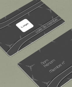 Carte membre plastique Impersonal grise 2