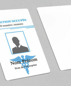 Badge professionnel nominatif Portrtait Medicus Bleu