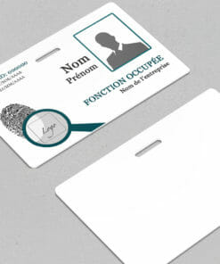 Badge professionnel nominatif Scrutatores bleu - Perforation oblongue
