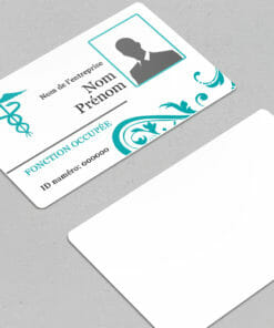 Badge professionnel nominatif Vitae Bleu