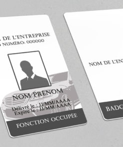 Badge professionnel nominatif Portrait Agitator Gris