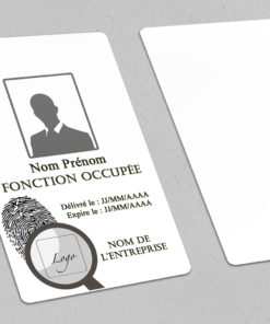 Badge professionnel nominatif Portrait Scrutatores Marron