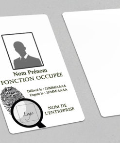 Badge professionnel nominatif Portrait Scrutatores Noir