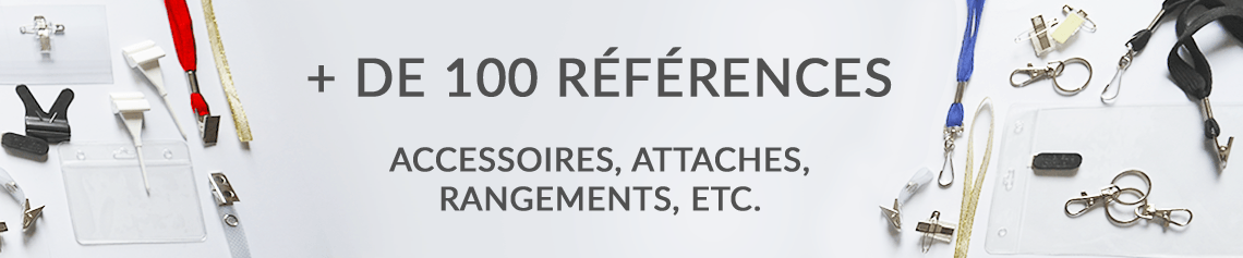 Catalogue d'accessoire porte badge professionnel, range carte professionnelle en plastique pvc commercialisé chez le fabricant Cardzprinter