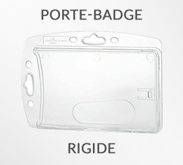 Porte badge rigide en vente dès l'unité à partir de 0.90€HT sur le site de l'imprimerie en ligne Cardzprinter.