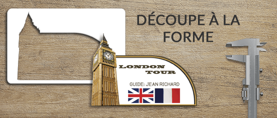 Découpe à la forme de vos cartes plastiques pvc. Créez des badges et carte professionnelle nominative unique