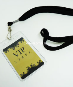 Alternative view of Porte badge professionnel souple - orientation portrait (54x86mm) - CZ145-3001-13
