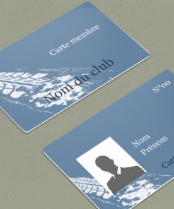 Carte membre plastique Cursoriam Bleu