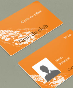 Carte membre plastique Cursoriam Orange