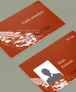 Carte membre plastique Cursoriam Rouge