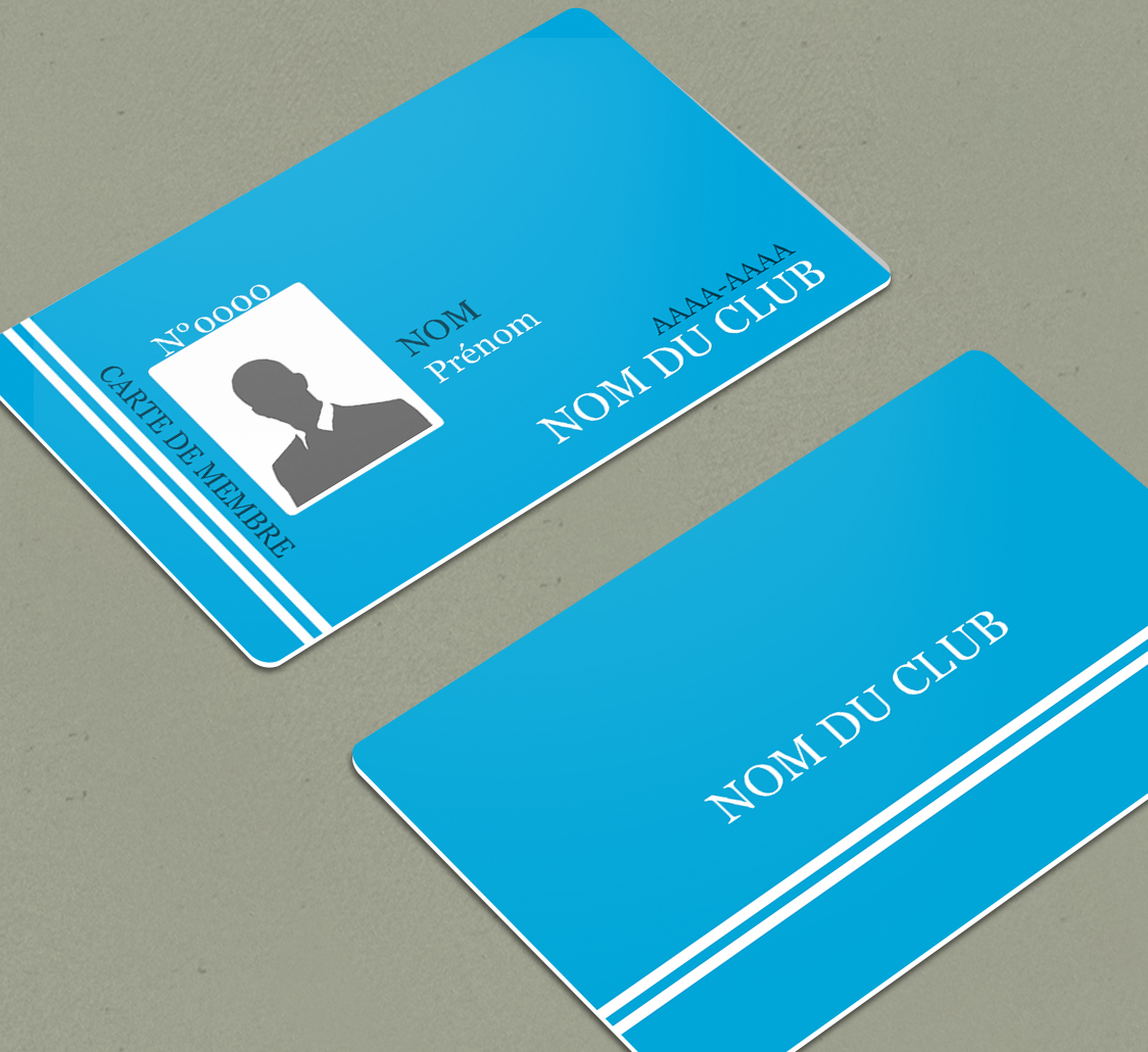 Carte Membre Revolutio Bleu CardZprinter Fabrication et Impression de carte/badge plastique