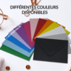 L'enveloppe carte bon cadeau existe en plusieurs couleurs à choisir. idéal aussi pour carte membre, carte de visite, badge et autres carte plastique format 86x54mm