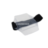 brassard porte badge transparent avec élastique noir