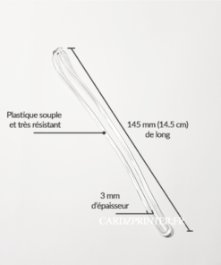 porte badge sangle transparente souple pour carte badge perforé