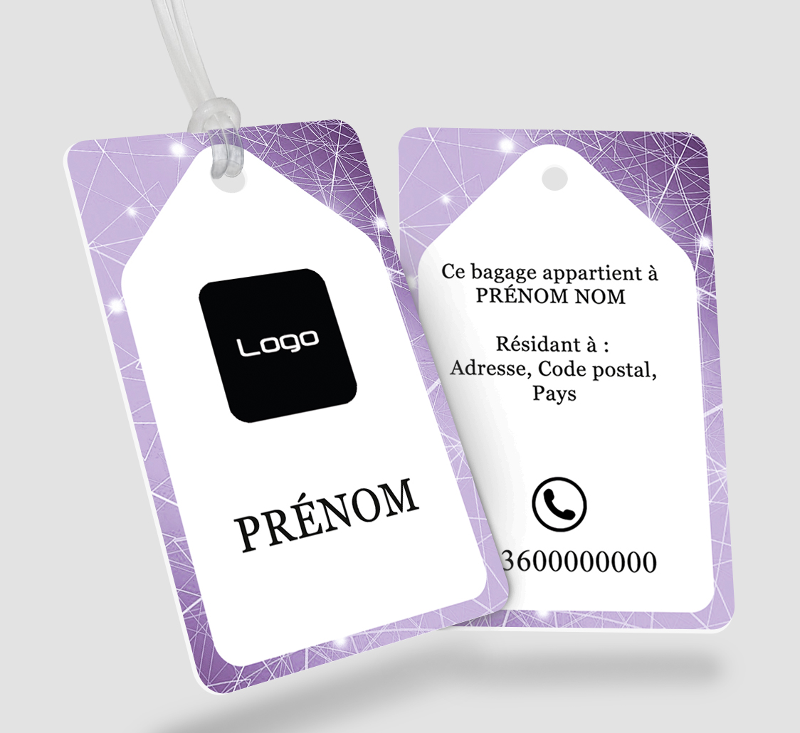 Super étiquette bagage originale en plastique et à personnaliser vous même en ligne