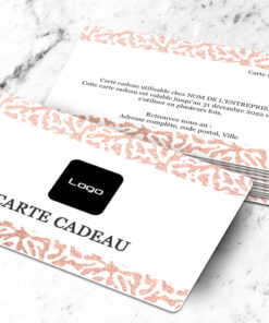 Créer une carte Cadeau plastique Coinquinationes rose