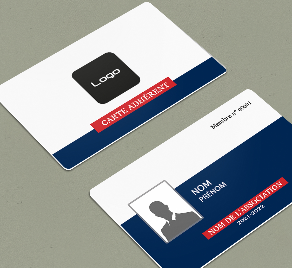 Un modèle de carte membre professionnelle idéale pour un parti politique ou une association pro