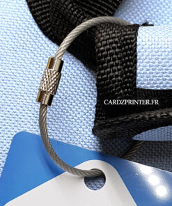 Sangle anneau acier inoxydable - GRIS- L. 13cm - CZA-0003