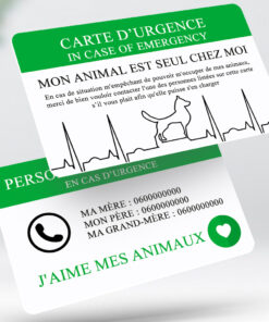 Carte alerte animal de compagnie - Animalium Vert