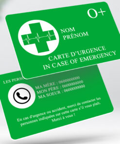 Carte d'urgence / in case of emergency - Circum vert