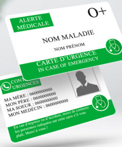 Carte d'urgence / in case of emergency - Longus vert