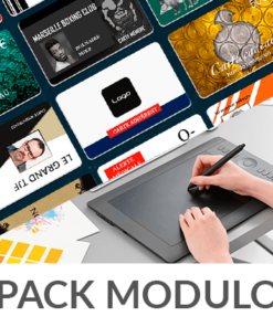Pack modulo - Personnalisation graphique d'un modèle carte badge plastique existant en ligne