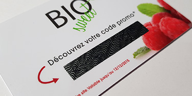 Utilisez la zone de grattage pour susciter la surprise auprès de vos clients et adhérents